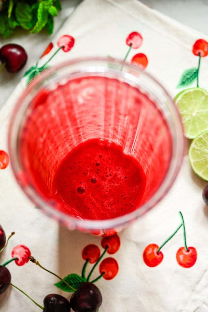 Cherries after blending.