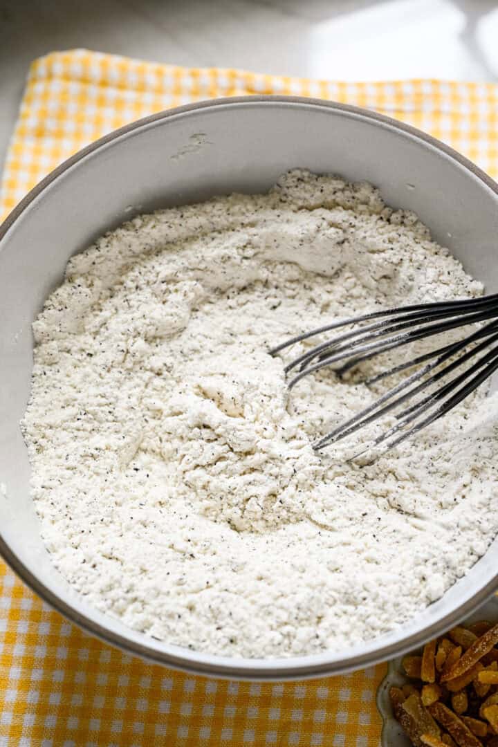 dry ingredients mixed in a bowl.
