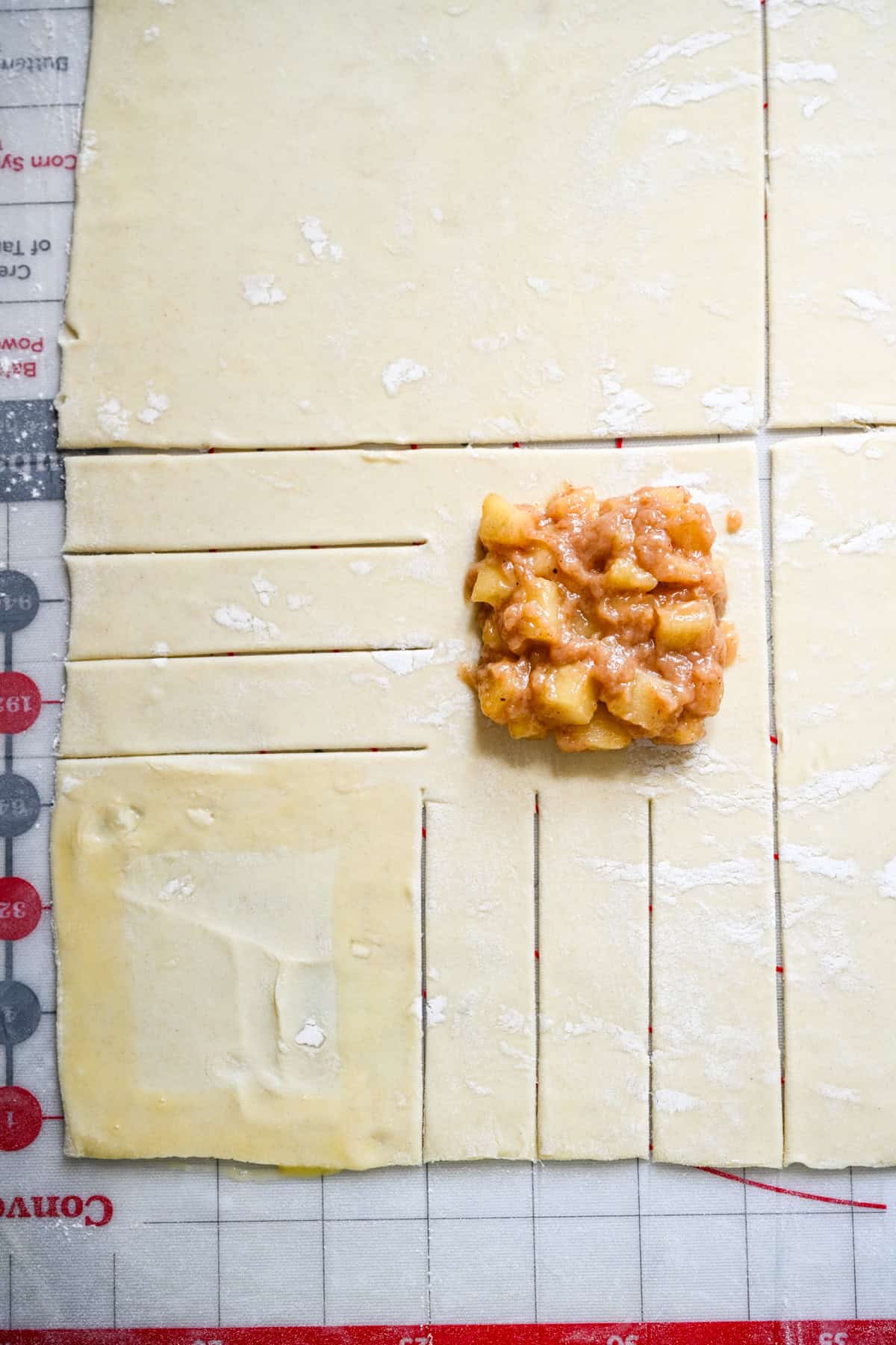 Overhead view of lattice process.