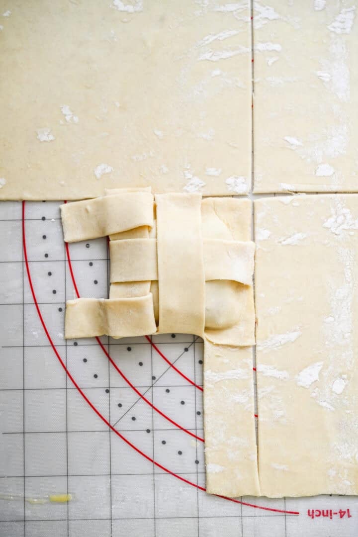 Overhead view of lattice process.