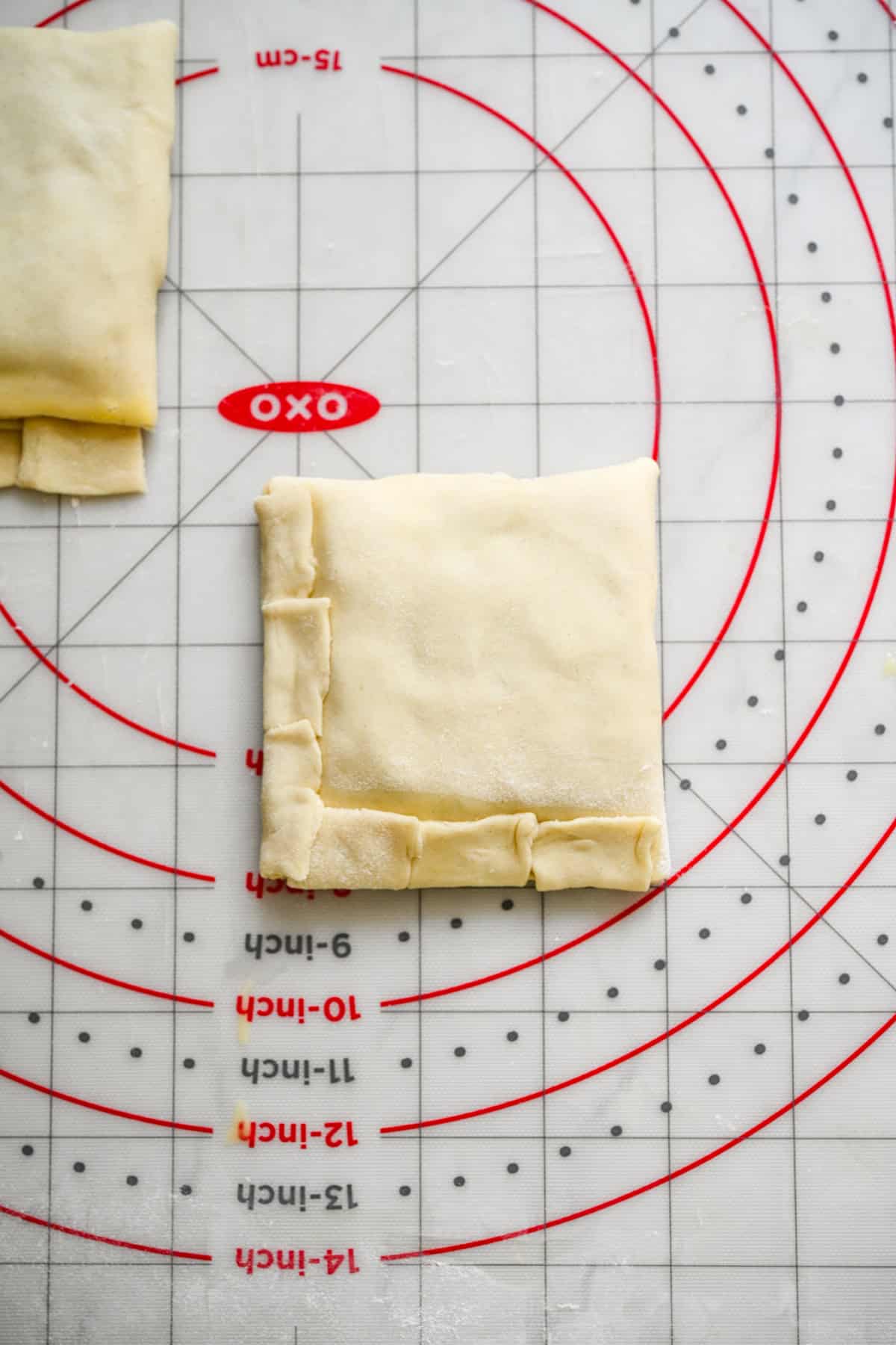 Overhead view of lattice process.