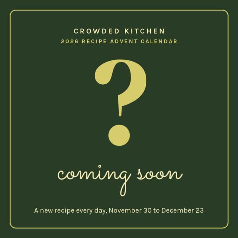 Mystery recipe placeholder for Day 1 of the Crowded Kitchen 2026 Recipe Advent Calendar.